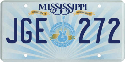 MS license plate JGE272