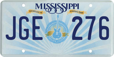 MS license plate JGE276