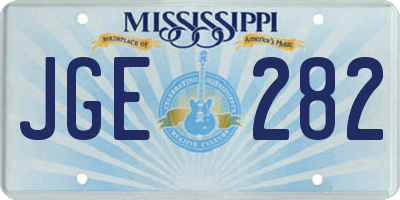 MS license plate JGE282