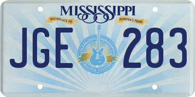 MS license plate JGE283