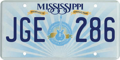 MS license plate JGE286