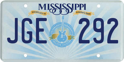 MS license plate JGE292