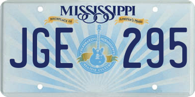 MS license plate JGE295