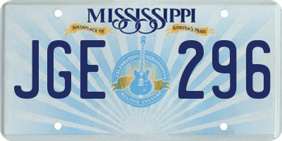 MS license plate JGE296