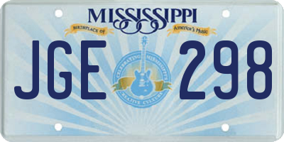 MS license plate JGE298