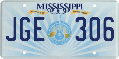 MS license plate JGE306