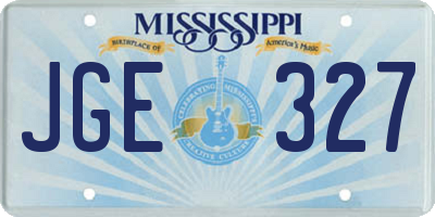 MS license plate JGE327