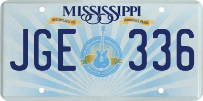 MS license plate JGE336