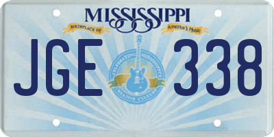 MS license plate JGE338