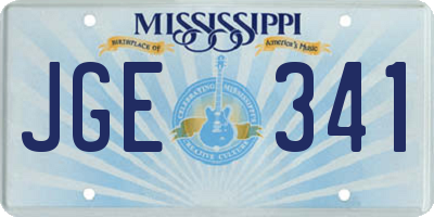 MS license plate JGE341