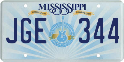 MS license plate JGE344