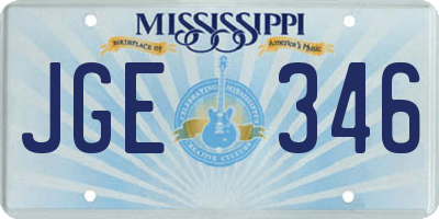MS license plate JGE346