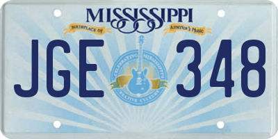 MS license plate JGE348