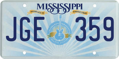 MS license plate JGE359