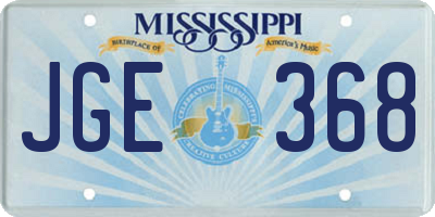 MS license plate JGE368