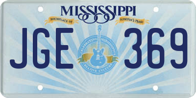 MS license plate JGE369