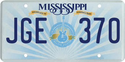 MS license plate JGE370
