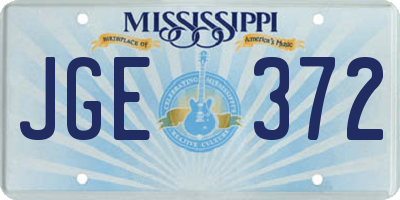 MS license plate JGE372