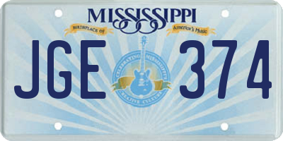 MS license plate JGE374