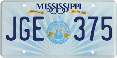 MS license plate JGE375