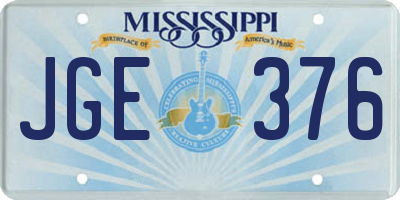 MS license plate JGE376