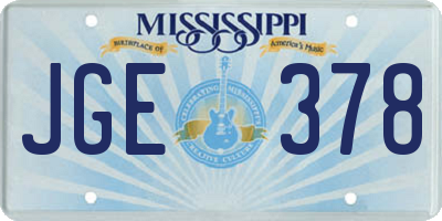 MS license plate JGE378