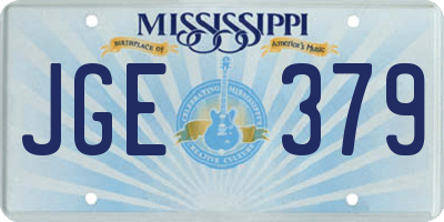 MS license plate JGE379