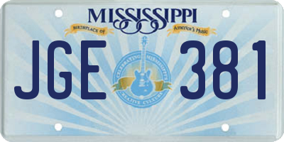 MS license plate JGE381
