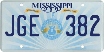 MS license plate JGE382