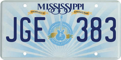 MS license plate JGE383
