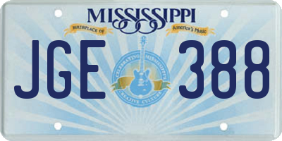 MS license plate JGE388
