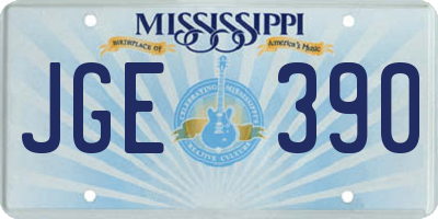 MS license plate JGE390