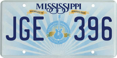 MS license plate JGE396