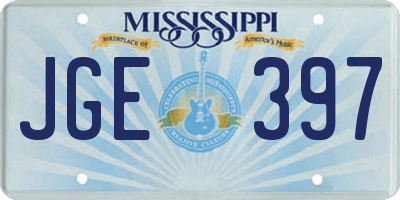 MS license plate JGE397