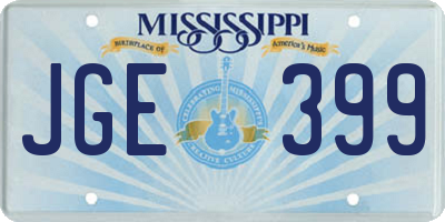 MS license plate JGE399