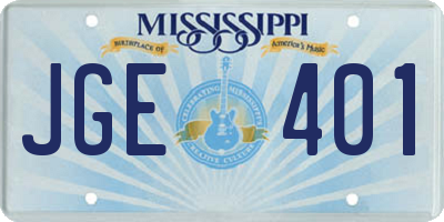 MS license plate JGE401