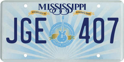 MS license plate JGE407