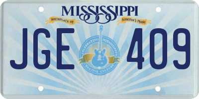 MS license plate JGE409