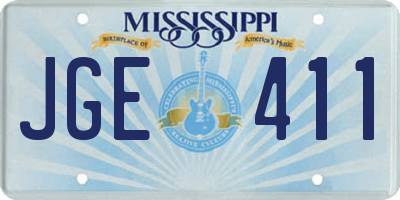 MS license plate JGE411