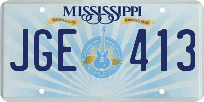 MS license plate JGE413