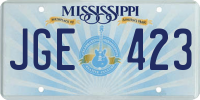 MS license plate JGE423