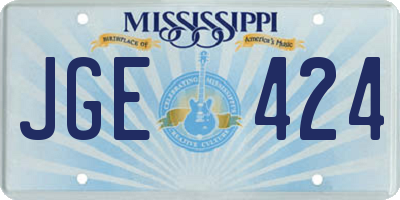 MS license plate JGE424