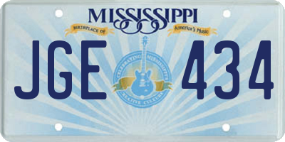 MS license plate JGE434