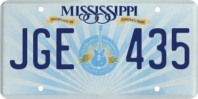 MS license plate JGE435