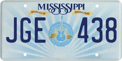 MS license plate JGE438