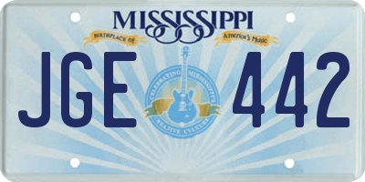 MS license plate JGE442
