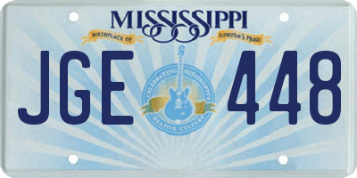 MS license plate JGE448