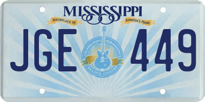 MS license plate JGE449
