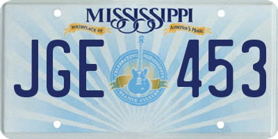 MS license plate JGE453