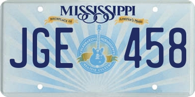 MS license plate JGE458